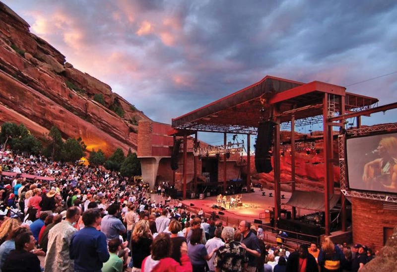 red rocks ampitheater outdoor concert venue