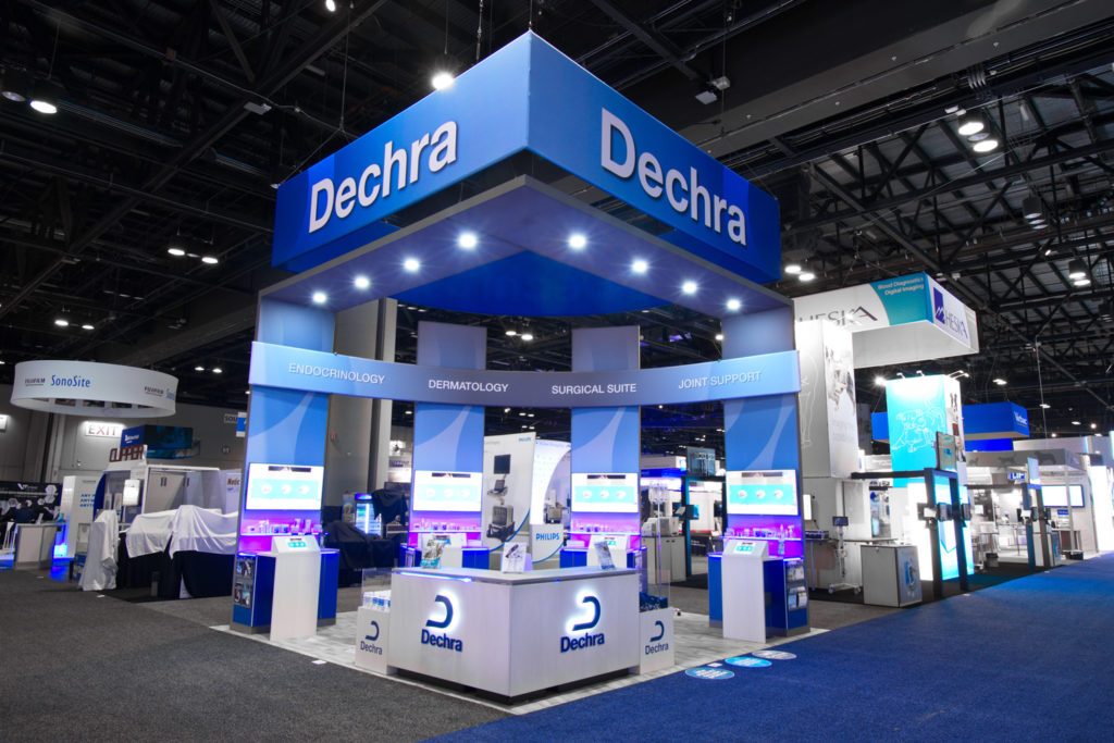 Dechra trade show booth setup